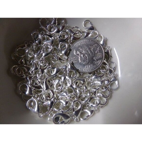 Silver Plated Lobster Clasps - Picture 3 of 3